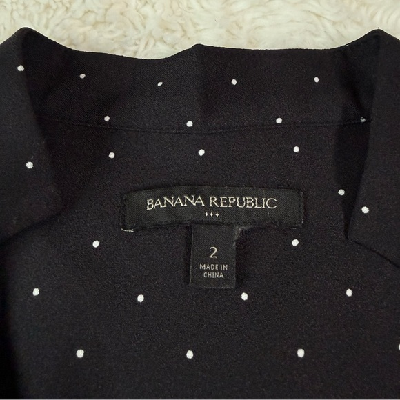 Banana Republic Woman Black Polka Dot Wrap Jumpsuit US2 Classic Party Cocktail - Picture 5 of 11
